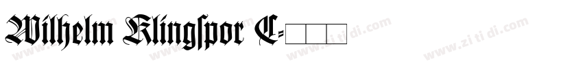 Wilhelm Klingspor C字体转换